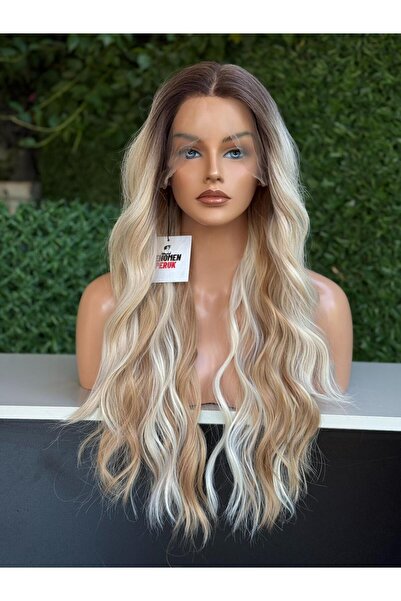 Fenomen Peruk 360 Derecede Her Yöne Ayrılabilir Tül Peruk – Uzun Küllü Kahve ...