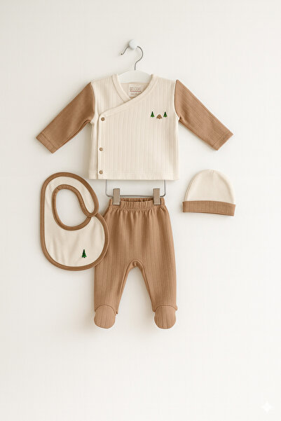 Kidaxi Baby Boy 4-Piece Bodysuit Set 1-6 Months