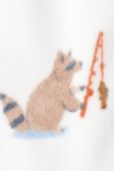 Carter's Boy's Ecru Fleece Jumpsuit