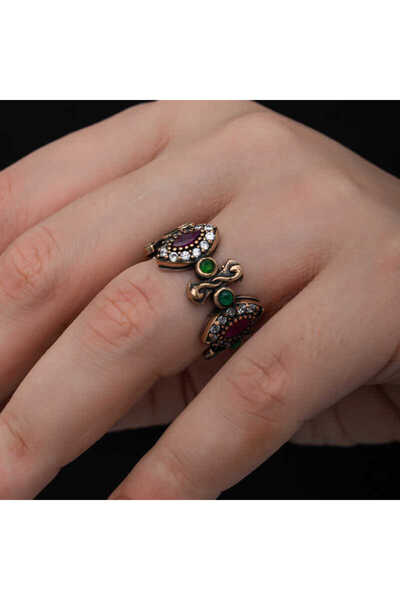 Skygo Gümüş Ayarlanabilen Otantik Mekik Kadın Yüzük