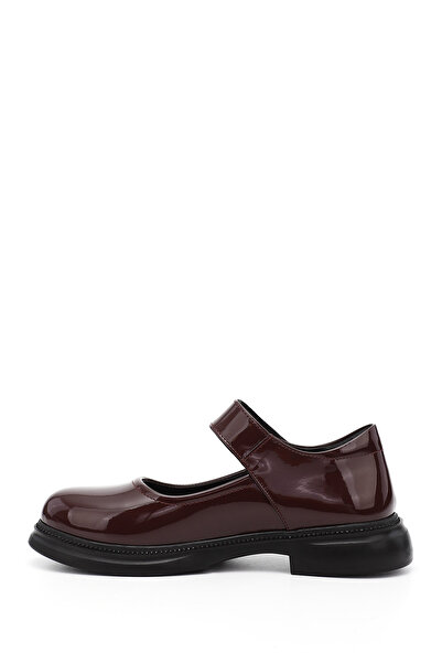 GÖNDERİ(R) Women's / Girls' Burgundy Patent Leather Mary Jane Shoes