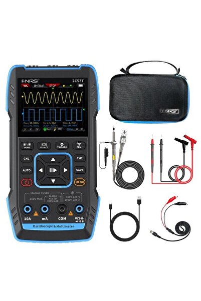 FNIRSI 2C53T El Tipi 3'ü 1 Arada Osiloskop Multimetre Sinyal Jeneratör
