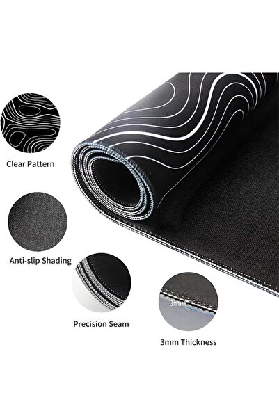 Primo Plus لوحة ماوس كبيرة ممتدة للألعاب مع قاعدة مطاطية غير قابلة للانزلاق، لوحة ماوس، حصيرة مكتب، لوحة مكتب