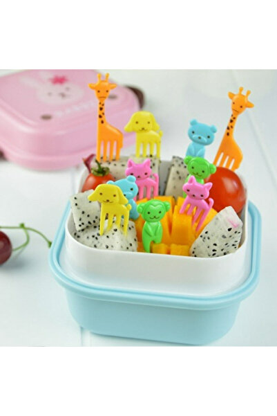 OEM Set of 10 Animal Forks for Children, 4 x 3 x 0.2 cm