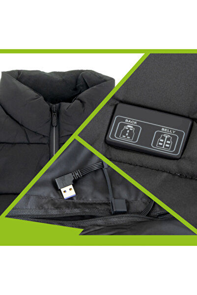 zola Vesta incalzita unisex slim fit, marimea XL, 11 zone incalzire, 3 niveluri temperatura, USB