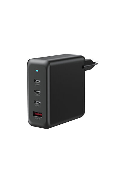 Voltres Incarcator retea Voltres, 100W, 4 porturi (3x USB-C & 1x USB-A), Compact, Negru