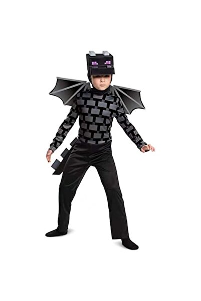 Funny Party Shop Παιδική στολή Minecraft με κράνος, μαύρη, 6-8 ετών