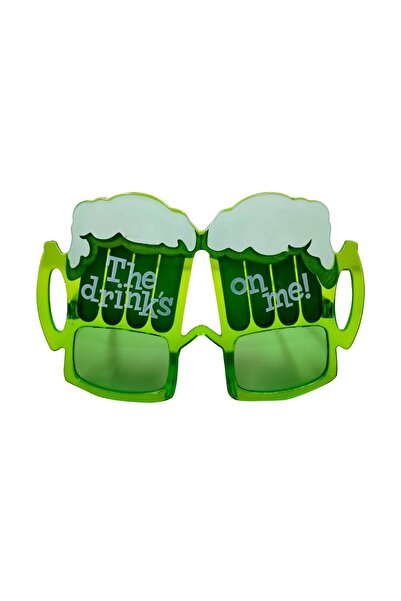 kidspartim نظارات الحفلات البلاستيكية ذات طابع المشروبات باللون الأخضر
