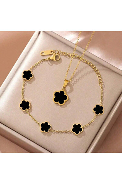 Inovius Set Splendor, Colier si Bratara, Negru cu Auriu - 881992