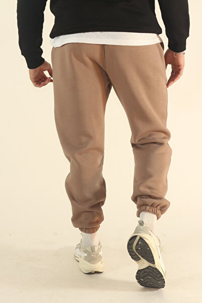 INFLUYENTE Ανδρικό χειμερινό παντελόνι με 3 κλωστές, μαλακή υφή, ελαστικό κάτω μέρος