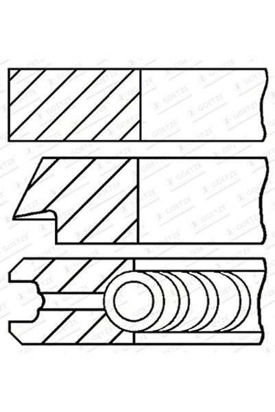 GOETZE ENGINE Set Segmenti Piston Alpina D5 Bmw 3/5/6