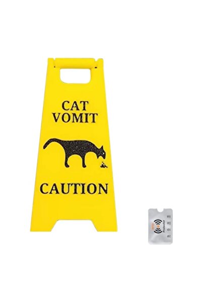 UnderShop Semn de avertizare - Vomă pentru pisică, 10x5 cm, 1 buc., UnderShop®