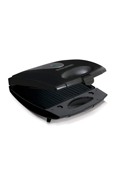 Black&Decker صانعة الساندويتشات بلاك آند ديكر - 4 ألواح غير لاصقة - أسود - TS...