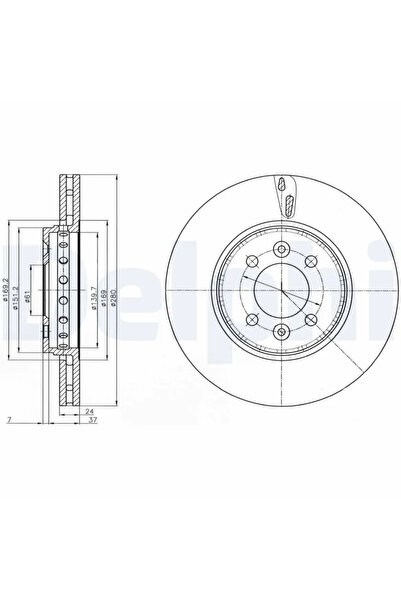 DELPHİ Спирачен диск Renault Laguna 1/Megane 1/Megane 2