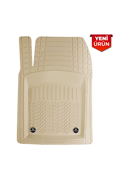 SMX Profesyonel Serisi Universal Oto Paspas, Kaymaz Tabanlı Araba Paspası Bej