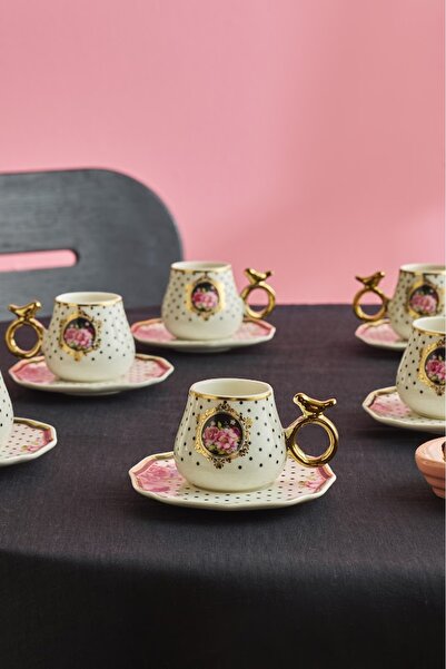 Karaca كوب قهوة شهريزات لـ 6 أشخاص سعة 90 مل