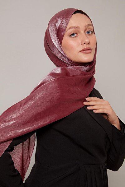 Levidor Bordo Kristal Abiye Şal