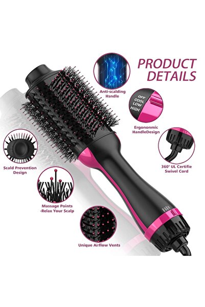 ONE STEP Hot Air Brush 3 in 1 Hair Dryer Styler Volumizer Ceramic Ionic Blow Dryer for All Hair