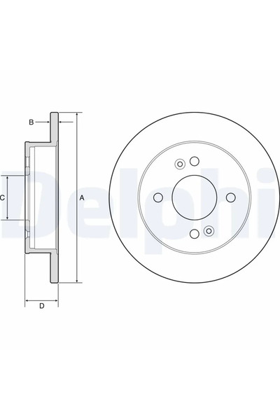 DELPHİ Спирачен диск Hyundai I10 2/I10 3