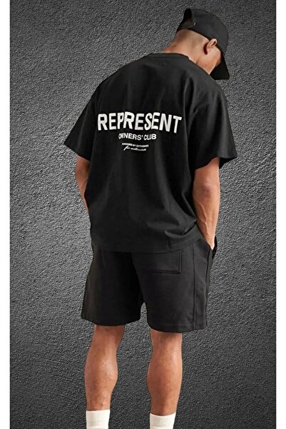 LAPS تمثل تي شيرت مطبوع كبير الحجم للجنسين