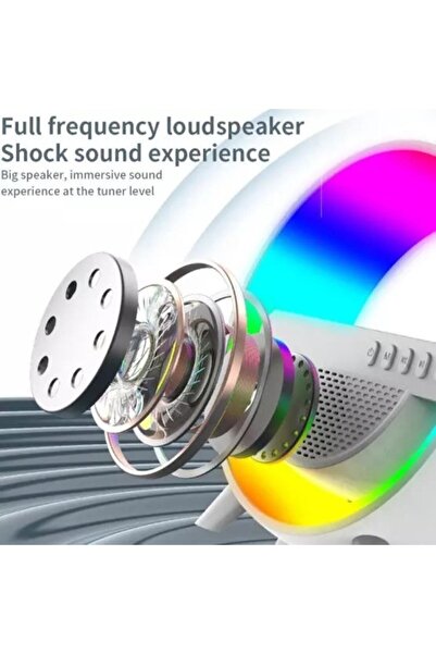 OEM Multifunctional lamp with Bluetooth speaker, RGB LED, alarm, wireless charging