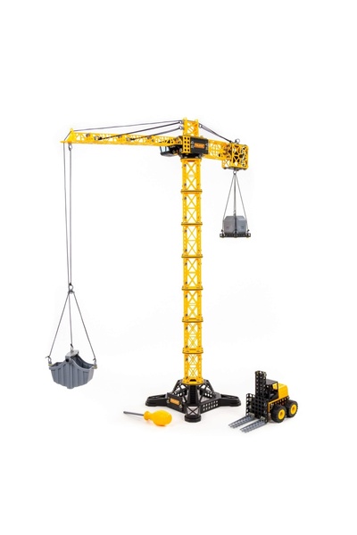 Polesie JUMBO Tower Crane with Forklift, 68x26x93 cm,