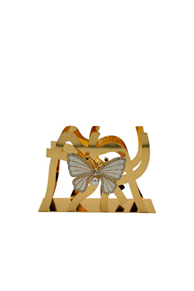 B&D حامل مناديل مزخرف من B&D باللون الذهبي