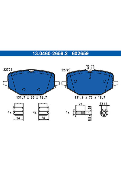 Ate Set Placute Frana Frana Disc Mercedes-Benz Gle/Gls
