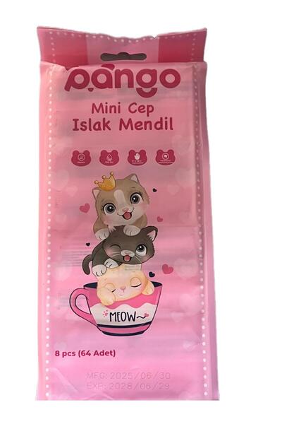 5M AHŞAP DEKOR MİNİ CEP ISLAK MENDİL 8 PCS(64 ADET)