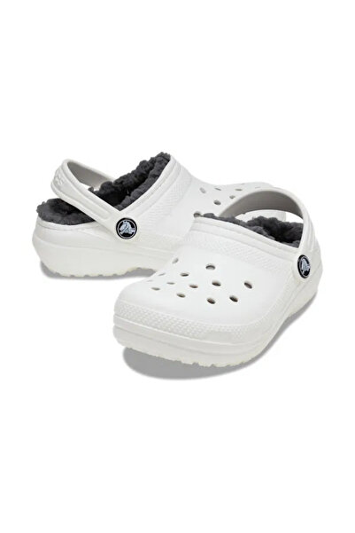 Crocs Classic Lined Clog t White Children's Slippers