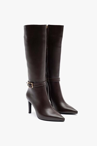 Louis Cardy Jude Brown Leather Women's Heeled Boots