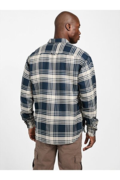 Guess Ανδρικό πουκάμισο Regular Fit από φανέλα