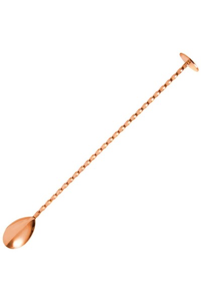 MG Copper Platted Bar Spoon with Muddler, (11"/30 cm)