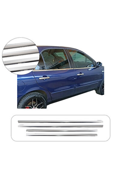 BRSPLAST Fiat Marea Sedan Uyumlu 2008 Ve Üzeri Krom Cam Çıtası 4 Parça Paslan...