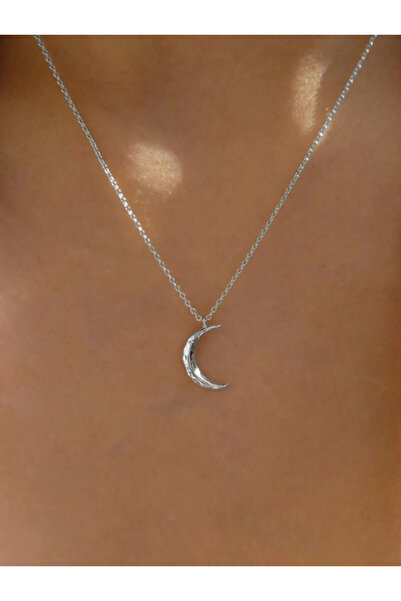 Inovius Colier argintiu in forma de luna - 66059