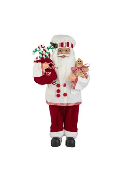 UnderShop Santa Claus Pastry Chef Figurine, with red sack and cookie, 45 cm, ...