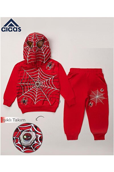 ETÇ BABY E.T.Ç BABY Erkek Çocuk Örümcek Adam Baskılı Işıklı Kalın Üç İp Şardo...