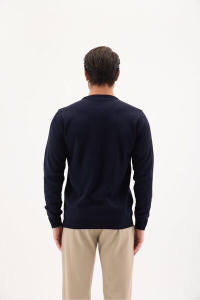 RAVANELLI Чоловічий велосипедний комір Вовняний светр Зимовий Стильний Теплий і м'який Трикотаж Синій 2XL