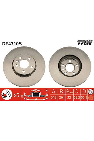 TRW Disc Frana Ford Galaxy 1 Seat Alhambra