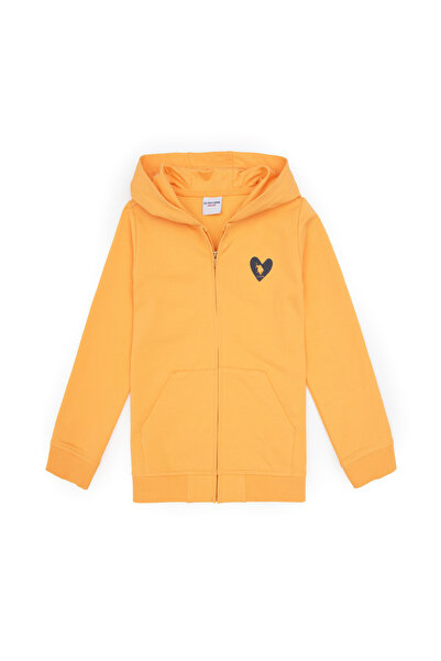 U.S. Polo Assn. Girl's Mango Hooded Zippered Sweatshirt 50316873-Vr244