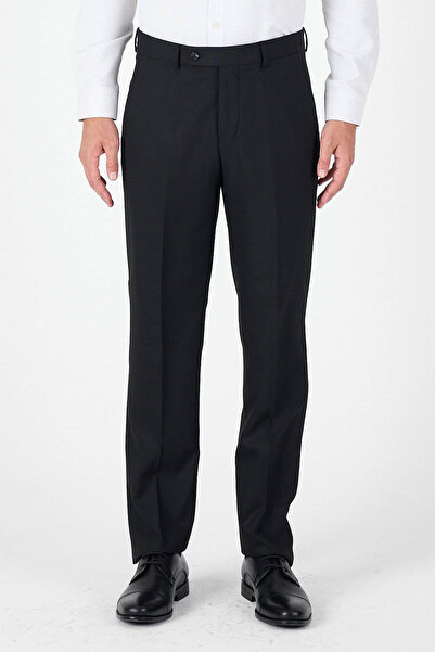 İmza Pantaloni negri elastici pentru bărbați, cu potrivire confortabilă, 1003...