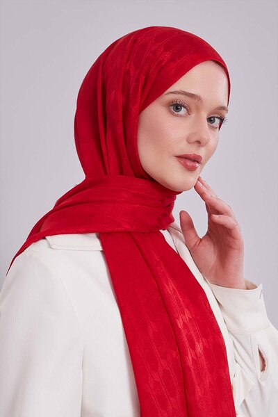 Levidor Kırmızı Janjan Şal