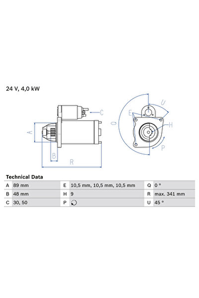 Bosch Starter Scania 3 - Series/4 - Series