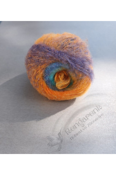 RENGARENK Keçi Moher Yün İp 85 Gram (1 Adet)