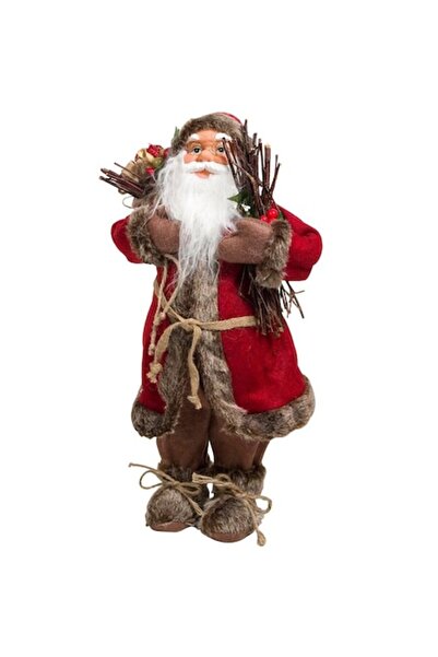 UnderShop Santa Claus Figurine with Twig Ties, 47 cm, Red/Brown, UnderShop®