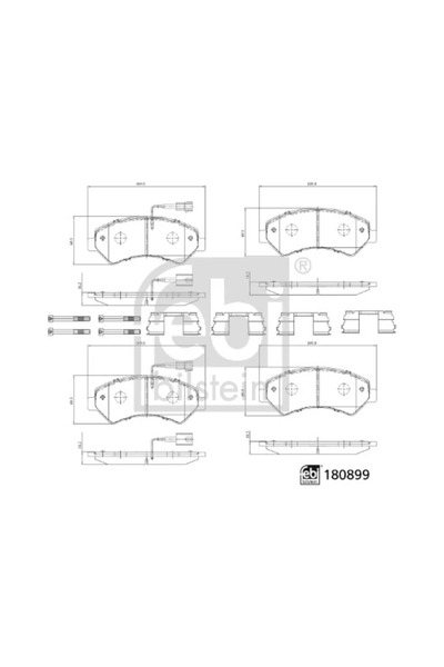 FEBI BILSTEIN Комплект спирачни накладки за преден мост, дискови спирачки Cit...