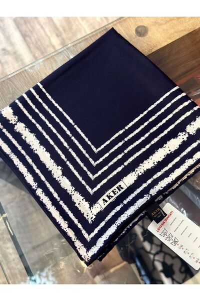 Aker Düz Renk Kenarı Şeritli 2025/2026 Sonbahar Kış Saf İpek Sura Eşarp