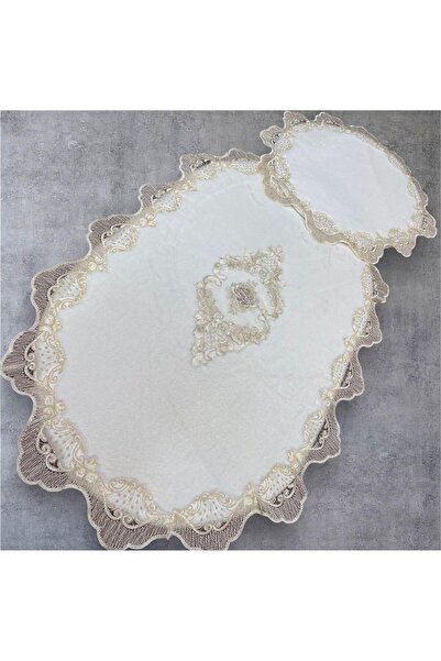 Keremhome 2’li Dantel Zarafeti Banyo Paspas Seti (60*100) ve (50*60)