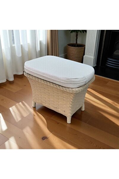 MY WORLD GARDEN BALKON BAHÇE DEKORATİF DİKDÖRTGEN RATTAN PUF