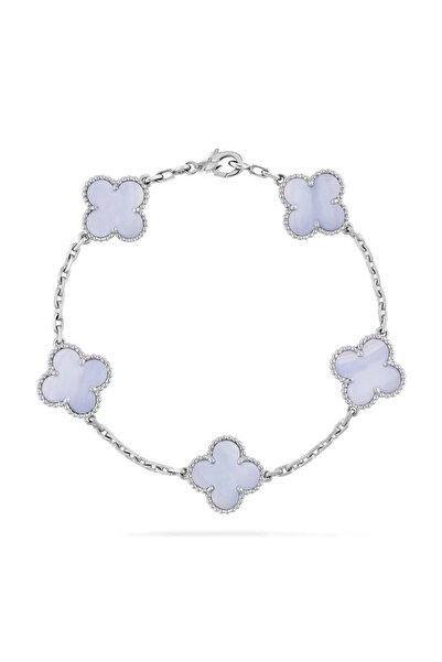 ElectraStore Set of 2 Love & Alhambra Bracelets Purple-Lilac - C4151